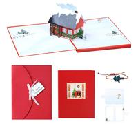 Illuminated LED Christmas Card Glowing Holiday Greeting For Kid Adult Men Women Handmade Invitation Cards Cottage LED