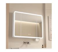 Illuminated LED Vanity Mirror Cabinet with Touch Switch Defogger & Storage 24in Bathroom Medicine Cabinet with Lights Stylish & Functional