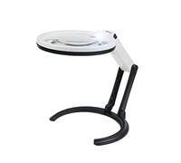 Illuminated Magnifiers Desktop Led Light Hand Held Foldable Magnifying Glass with Lens Reading Hobbies Jewelry Maps Crafts Jewelry Aqiong