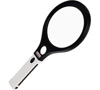 Illuminated Magnifying Glass with Uv Light Hd High Power 10X Handheld Old Man Reading Detector Identification Large Lens Magnifier Marriage