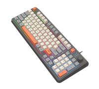 Illuminated Mechanical Keyboard - ABS High-Performance Mechanical Keyboards | Backlit Mechanic Keyboard, K82 Tricolor Glowing Wired PC Keyboard for Student Computer Worker PC Accessories