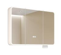 Illuminated Medicine Cabinet with Mirror Rounded Rectangle Design Aluminum Frame Ideal for Bathroom Storage and Organization Stylish and Functional