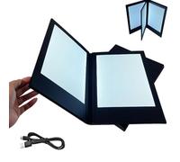 Illuminated Menu Holder, Rechargeable A4/A5 Backlit Menu Cover, Foldable Dual Panel for Restaurants, Bars, Cafes, Homeschool