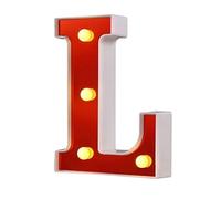 Illuminated Number Letter LED Light, Alphabet Numbers Lamp,Creative Night Lights LED Illuminated English Letters Red Decoration Lights (#11)