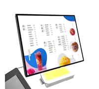 Illuminated Order Board, LED Light Box Double-Sided, Snap-On Frame Advertising, Ultra-thin Light Box + Narrow Frame, 30 Seconds Screen Switching, for Restaurants,Black-430 * 600mm