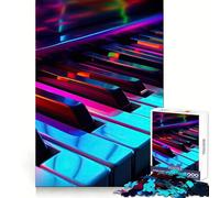 Illuminated Piano Keys Puzzle for Adults 1000 Pieces Logic Game Creative Fun Pattern Assemble Unique Gift (38x26cm)