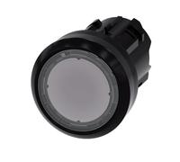 Illuminated push button, 22 mm, round, plastic, colorless, push button, flat keyed, 3SU1001-0AB70-0AA0