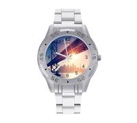 Illuminated San Francisco Skyline Men's Watches Stainless Steel Watch Strap Analog Quartz Watch Business Wristwatches