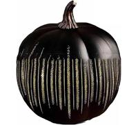 Illuminated Starry Night Glass Pumpkins,Twinkle Light Pumpkins for Halloween Decor,Lighted Sparkling Starry Night Glass Pumpkin, Fall and Thanksgiving Decorations for Bedroom Hallway (Black)
