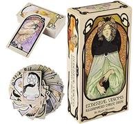 Illuminated Tarot Deck, Hot New Tarot Cards 80 Card Deck and Guide Book Hand-Painted Art Card Divination Game Family Party Board Game