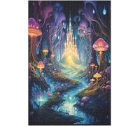 Illuminated Vivid Enchantment 500 Piece Wooden Jigsaw Puzzle for Adults Kids, Challenging Family Activity Game Gift, 20.5x15 Inch