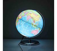 Illuminated World Globe Lamp with Stand, Kids Globe, Geographic Globe with LED Light, Illuminated Desk World, 9/9.8/12 Inch, 12.5 Inch