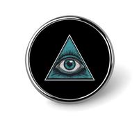 Illuminati All Seeing Eye Metal Round Badge Pattern Printed Button Badge Personalized Circle Badges 1"
