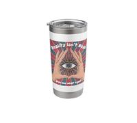 Illuminati Design with Hands, Triangle, and All-Seeing Eye Stainless Steel Insulated Tumbler