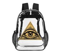 Illuminati Eye of Secret Clear Backpack Stadium Events Transparent Bag PVC