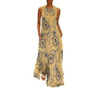 Illuminati Eye of Secret Cute Maxi Dress for Women Sleeveless Ankle Length Flowy Sundresses 2XL