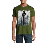 Illuminati New World Order I See All Crew Neck Cotton Men's T-Shirt Hunter Green X-Large