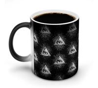 Illuminati Triangle Eye Funny Color Changing Mug 12 Oz Ceramic Coffee Cup