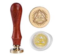 Illuminati Wax Seal Stamps Eye of Providence Wax Seal All-Seeing Eye Sealing Wax Stamp Evil Eye Seal Stamps Wiccan Sealing Wax 0.98" Brass Stamp Head for Sealing DIY