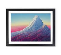 Illuminating Colourful Mountain H1022 Framed Print for Living Room Bedroom Home Office Décor, Wall Art Picture Ready to Hang, Black A3 Frame (46 x 34 cm)