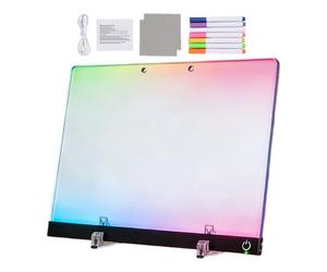 Illuminating Drawing Board - Writing and Drawing Pad with 7 Colours Light - Children's LED Writing Board | For Birthday Parties Gatherings Schools Classrooms Nurseries Cribs as well as Travel