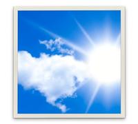 ILLUMINATIO 48W Sky LED Panel Light 600x600mm - Cloud Design Ceiling Tile Panel, 6500K Cool White Daylight, Square Recessed LED Ceiling Light, Energy Saving Office & Home Lighting (1)