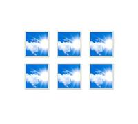 ILLUMINATIO 48W Sky LED Panel Light 600x600mm - Cloud Design Ceiling Tile Panel, 6500K Cool White Daylight, Square Recessed LED Ceiling Light, Energy Saving Office & Home Lighting (6)