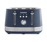 Morphy Richards Illumination 4 Slice Toaster, 7 Toast Settings, Browning Controls, Variable Width Slots, Auto Pop-up, Removeable Crumb Tray, Cord Storage, 1500W, Navy Peony, 248023