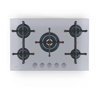 Illuminosa 75cm Gas hob 5 burners Silver