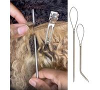 Illusion Crochet Needle Hook for Hair Extensions, Crochet Braids, Interlocking Locs, and Human Hair Bundles
