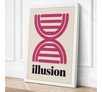 Illusion Hourglass Geometric Canvas Wall Art Print 24x16 Inch (61 x 41 cm)