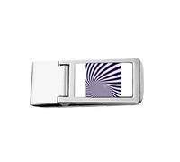 Illusion Lines Loop Repeat Tunnel Slim Money Clip Stainless Holder Pocket Wallet