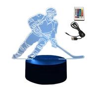 Illusion Night Light, Illusion Lamp, Acrylic Night Light for Ice Hockey Player Touch Control - 16 Colors Changing Sleep Lamp, Mood Light for Decoration