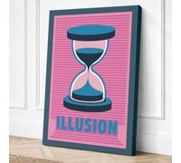 Illusion of Time Minimalist Canvas Wall Art Print 24x16 Inch (61 x 41 cm)