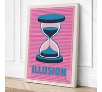 Illusion of Time Minimalist Canvas Wall Art Print 36x24 Inch (91 x 61 cm)