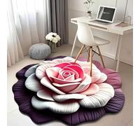 Illusion rug，optical illusion rug，Peacock Pattern Round Carpet Modern Luxury Home Decor Floor Mat Ethnic Style Colorful Non-Slip Rug for Living Room Bedroom(Coloring 19,60 * 60cm)