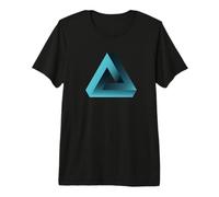 Illusion Triangle Pyramid Optical Illusion Game Nerd Geek Premium T-Shirt