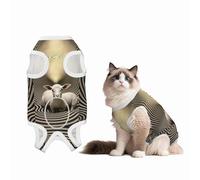 Illusionary Surrealist Art Dog Surgery Suit Recovery Suit, Breathable Full Body Dog & Cat Surgical Suit with Cute Prints, Alternative to Cone for Spay Neuter Wound Care, Male & Female Pets Small