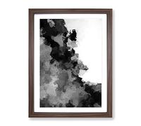 Illusions Of The Moon Abstract Framed Wall Art Print A2 Walnut