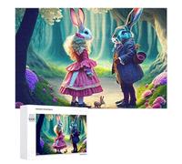 Illustrated Alice in Wonderland Adventure Jigsaw Puzzle, 1000 PCS, for Adults, A Creative Way to Unwind after A Busy Day, for Cosy Nights