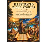 ILLUSTRATED BIBLE STORIES Volume 1 From Creation to Joseph: Stories from the Book of Genesis Memory Exercises, Crossword Puzzles, Bible Activities, Word Search Activities