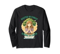 Illustrated Christian Art | Rooted in Christ Col 2:7 Long Sleeve T-Shirt