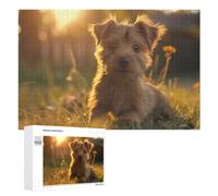 Illustrated Cute Mixed Breed Dog Jigsaw Puzzle, 1000 PCS, for Adults, An Engaging Indoor Activity for Quiet Evenings, for Family Fun