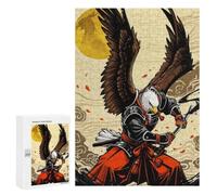 Illustrated Eagle Samurai Warrior with Katana Jigsaw Puzzle, 300 PCS, for Adults, An Engaging Indoor Activity for Quiet Evenings, for Family Fun