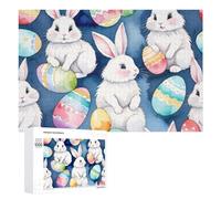 Illustrated Easter Bunny Egg Hunt-2 Jigsaw Puzzle, 1000 PCS, for Adults, A Creative Way to Unwind after A Busy Day, for Puzzle Fans