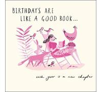 Illustrated Female Birthday Card - Embossed Finish - Birthdays are Like a Good Book - from The Livin' It Range (WDM-444029)