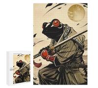 Illustrated Frog Samurai Jigsaw Puzzle, 1000 PCS, for Adults, An Engaging Indoor Activity for Quiet Evenings, at Home