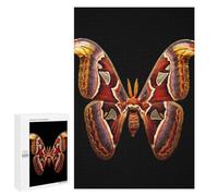 Illustrated Giant Atlas Moth Macro Photography Jigsaw Puzzle, 1000 PCS, for Adults, An Engaging Indoor Activity for Quiet Evenings, for Family Fun