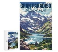 Illustrated Gran Paradiso Italy Jigsaw Puzzle, 1000 PCS, for Adults, A Detailed Puzzle Experience for Adult Hobbyists, at Home