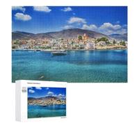 Illustrated Greece Galaxidi Travel Jigsaw Puzzle, 1000 PCS, for Adults, A Creative Way to Unwind after A Busy Day, for Family Fun